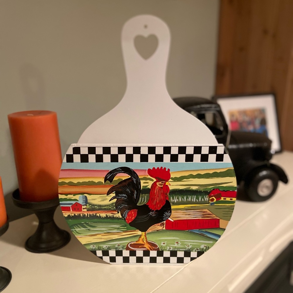 Rooster Plate Holder